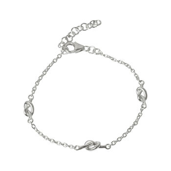 Sterling Silver Friendship Knot Bracelet, 4 of 10