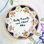 Only Twats Can Read This Upcycled Vintage Plate, thumbnail 2 of 9