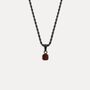 Silver Mini Red Tigers Eye Gemstone Pendant Necklace For Men, thumbnail 6 of 12