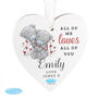 Personalised Me To You Valentine Wooden Heart Decoration, thumbnail 3 of 3