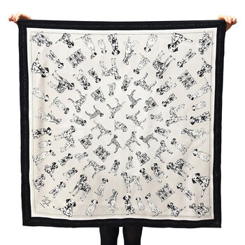 'Fashion Hounds' Dalmatian Print Silk Scarf, 3 of 7