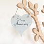 Happy Anniversary Wooden Heart Sign, thumbnail 1 of 2