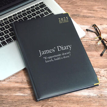 Personalised Diary With Your Own Message Or Quote, 5 of 9