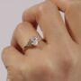 9ct Solid Gold Pear Cubic Zirconia Ring, thumbnail 1 of 4