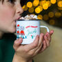 Personalised Mr And Mrs Santa Clause Christmas Mug, thumbnail 2 of 6