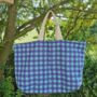 Quilted Maxi Tote Bag In Gingham, thumbnail 1 of 5