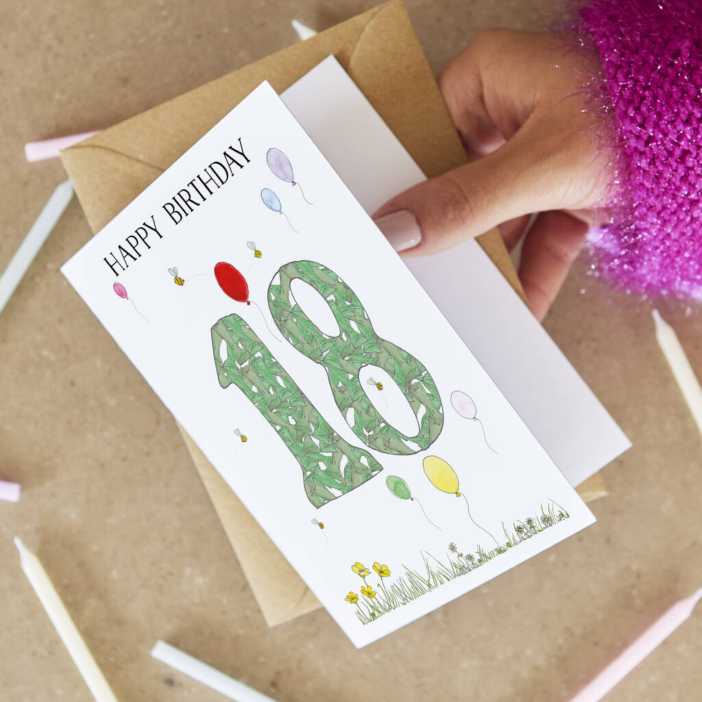 Personalised 18th Welly Birthday Card