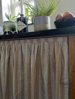 Velcro Sink Skirt, Bespoke Stripy Cabinet Curtain, 4 of 6