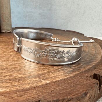 Floral Vintage Spoon Cuff Bracelet, 3 of 5