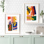 Colourful Abstract Leaf Prints Set Of Three, thumbnail 5 of 11