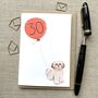 Personalised Shih Poo Dog Birthday Card, thumbnail 2 of 4