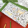 Colouring In Christmas Animals Wrapping Paper, thumbnail 4 of 12