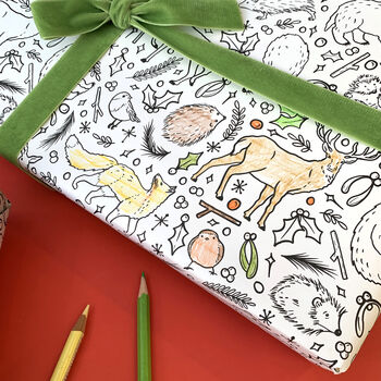 Colouring In Christmas Animals Wrapping Paper, 4 of 12