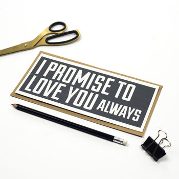 I Promise To Love You Always Flat Card, 3 of 4