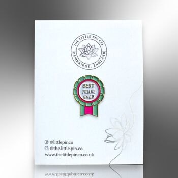 Best Mum Ever Medal Small Rosette Enamel Pin, Gift For Mother's Day, 4 of 8