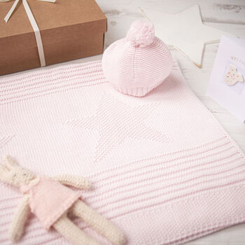 Baby Girl Pink Big Star Blanket, 3 of 7