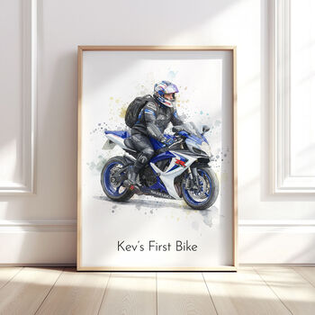 Personalised Motorbike Watercolour Portrait, 5 of 9