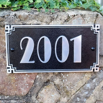 Personalised Cubic Art Deco House Address Bespoke Plaque, 2 of 4