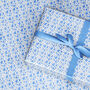 Blue Raindrop Wrapping Paper Roll Or Folded, thumbnail 1 of 2