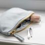 Personalised Initial Pastel Blue Organic Spring Purse, thumbnail 3 of 6