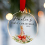 Baby Girl's First Christmas Rabbit Tree Decoration, thumbnail 1 of 7