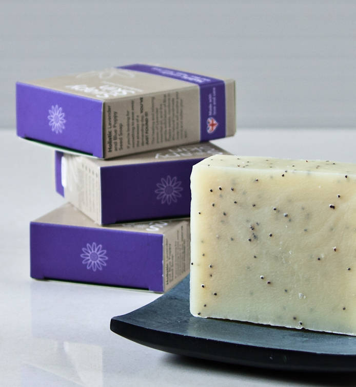 Natural Lavender And Blue Poppy Seed Soap By Soapy Skin