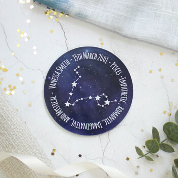 Personalised Constellation Coaster, Star Signs, 7 of 12