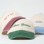 Personalised Baseball Cap With Custom Embroidery On Heavy Canvas, thumbnail 3 of 9