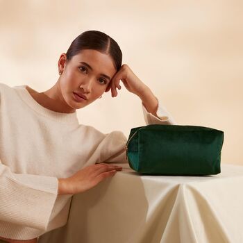 Bridesmaid Velvet Toiletry And Accessory Case, 8 of 10