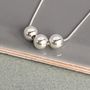 30th Birthday Handmade Silver Bead Necklace, thumbnail 5 of 6