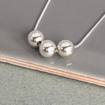 30th Birthday Handmade Silver Bead Necklace, 5 of 6