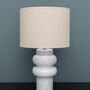 White Ceramic Table Lamp, thumbnail 1 of 2