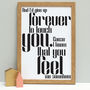 Personalised Our Song Music Print, thumbnail 11 of 12