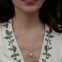 Pear Charm Necklace, Sterling Silver Or Gold Plated, thumbnail 5 of 10