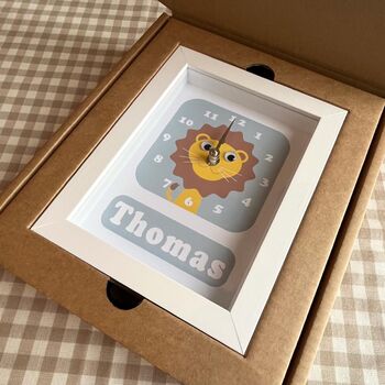 Personalised Childrens Lion Clock, 2 of 10