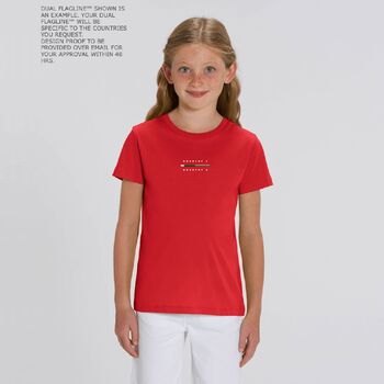 Dual Flag 100% Organic Cotton Kid’s T Shirt, 3 of 7