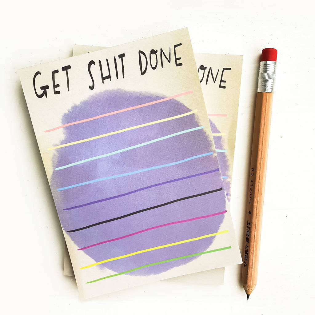 Desk Jotter To Do List Pad By Nicola Rowlands