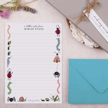 A5 Personalised Letter Writing Paper Bug And Insects, 3 of 4