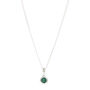May Birthstone Emerald Silver/Gold Necklace, thumbnail 5 of 12