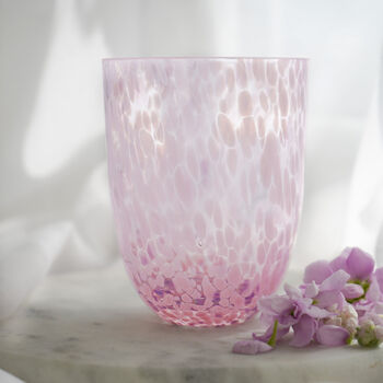 Small Pink And Lilac Confetti Glass, 2 of 3