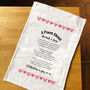 Personalised Poem Tea Towel Anniversary Gift For Couple, thumbnail 7 of 10