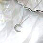 Sterling Silver Crescent Moon Necklace, thumbnail 1 of 3