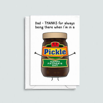 Funny Pickle Father's Day Card, 2 of 2