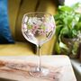 Wildflower Design Balloon Gin Glass, thumbnail 3 of 4