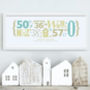 Personalised 'Our Home' Coordinates Print, thumbnail 1 of 6