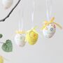 Set Of Twelve Ditsy Floral Hanging Easter Eggs, thumbnail 5 of 7
