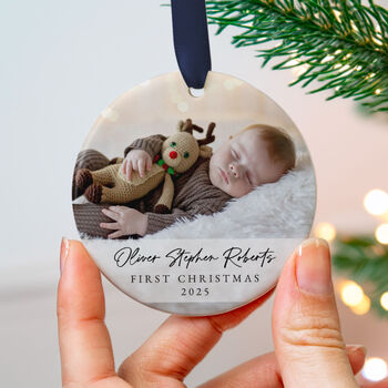 Baby's First Christmas Photo Ornament, 2 of 7