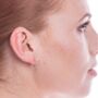 Simple Silver Ball Illusion Hoop Earring, thumbnail 3 of 5