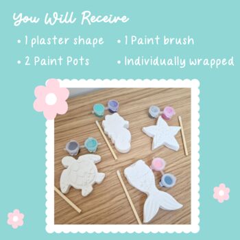 Paint Your Own Mermaid Ocean Shapes Craft Kit Party Bag Fillers Girls, 2 of 4