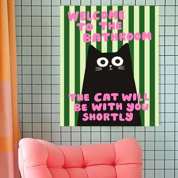 Bathroom Cat Print, 4 of 4